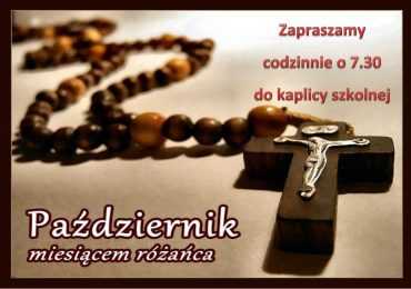 Zapraszamy codziennie  do szkolnej kaplicy na różaniec