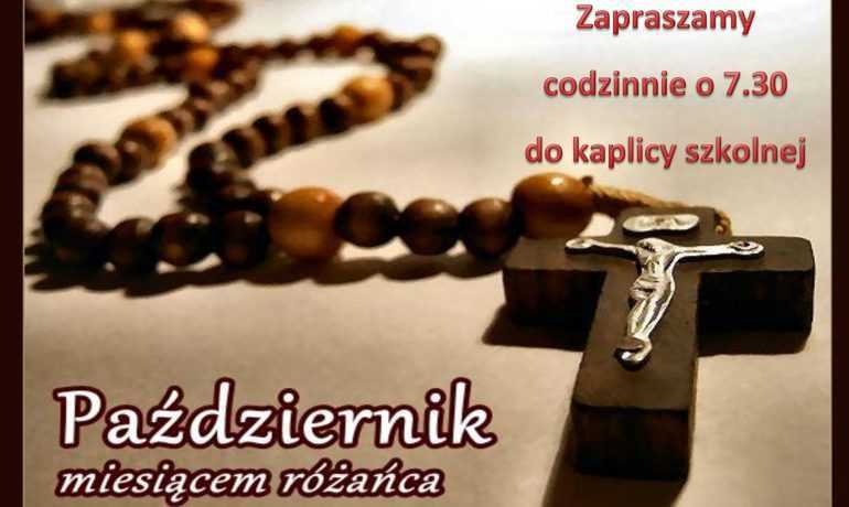 Zapraszamy codziennie  do szkolnej kaplicy na różaniec