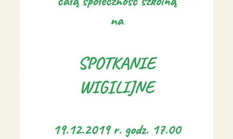 SPOTKANIE WIGILIJNE