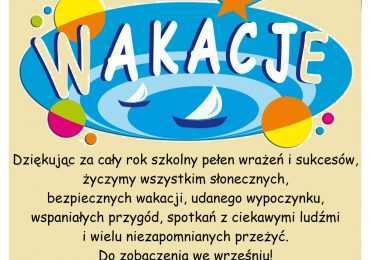 Udanych WAKACJI :)